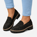 Gigi | Mocassins Femininos Conforto Salto Bloco Baixo