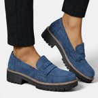 Gigi | Mocassins Femininos Conforto Salto Bloco Baixo