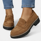 Gigi | Mocassins Femininos Conforto Salto Bloco Baixo