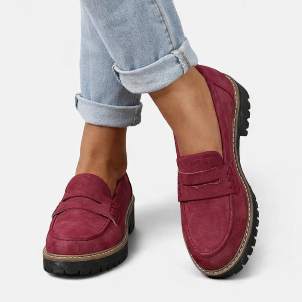 Gigi | Mocassins Femininos Conforto Salto Bloco Baixo