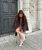 Botas Cowboy Beige | Conforto Médio, Camurça Vegana