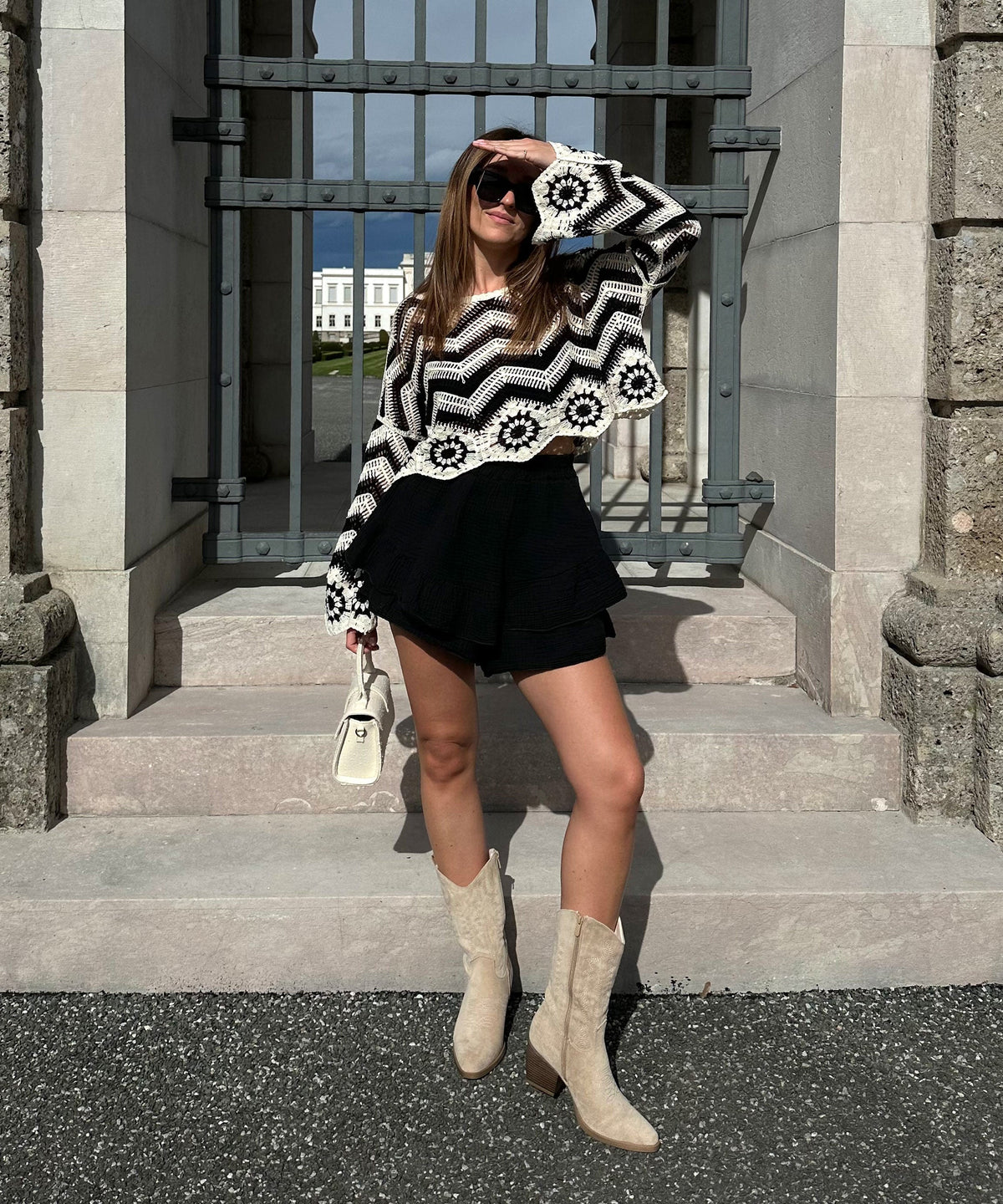 Botas Cowboy Beige | Conforto Médio, Camurça Vegana