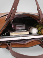 Bolsa Tiracolo em Couro com Fecho Magnético