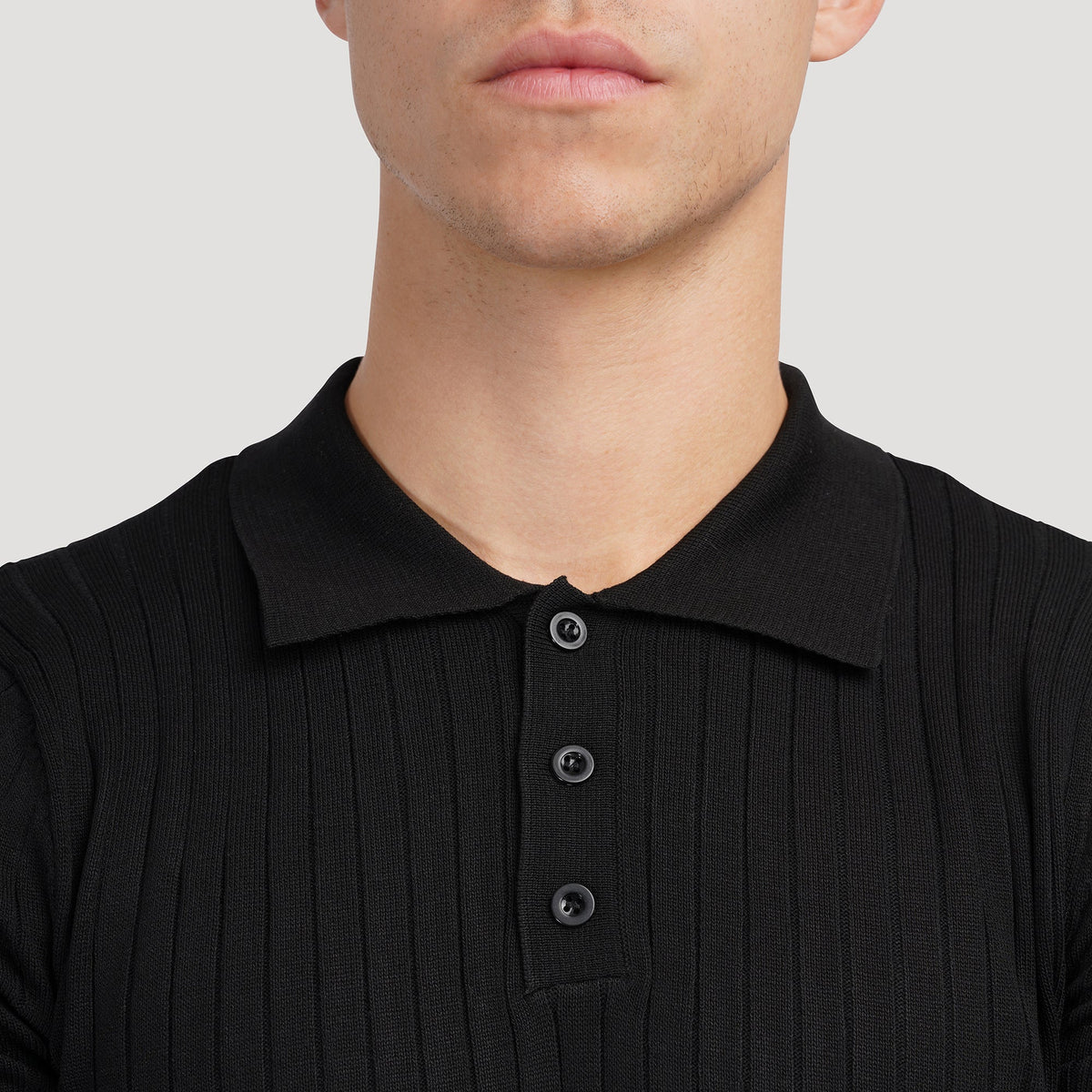 Homem Polo Tricot Algodão Canelado