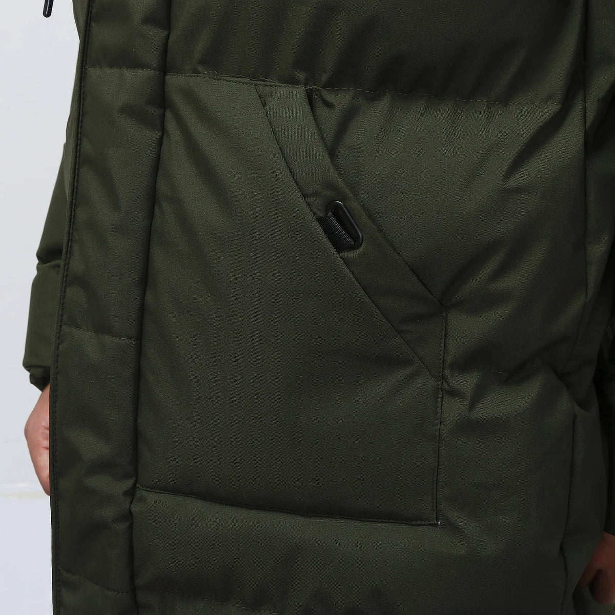 Lux | Casaco Acolchoado Masculino com Capuz Comprido Inverno