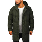 Lux | Casaco Acolchoado Masculino com Capuz Comprido Inverno