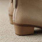 Vianne | Botas Femininas Couro Vegano Bico Fino Tornozelo