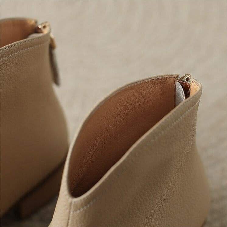 Vianne | Botas Femininas Couro Vegano Bico Fino Tornozelo