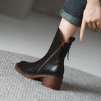 Botins de Salto Alto com Fecho de Correr