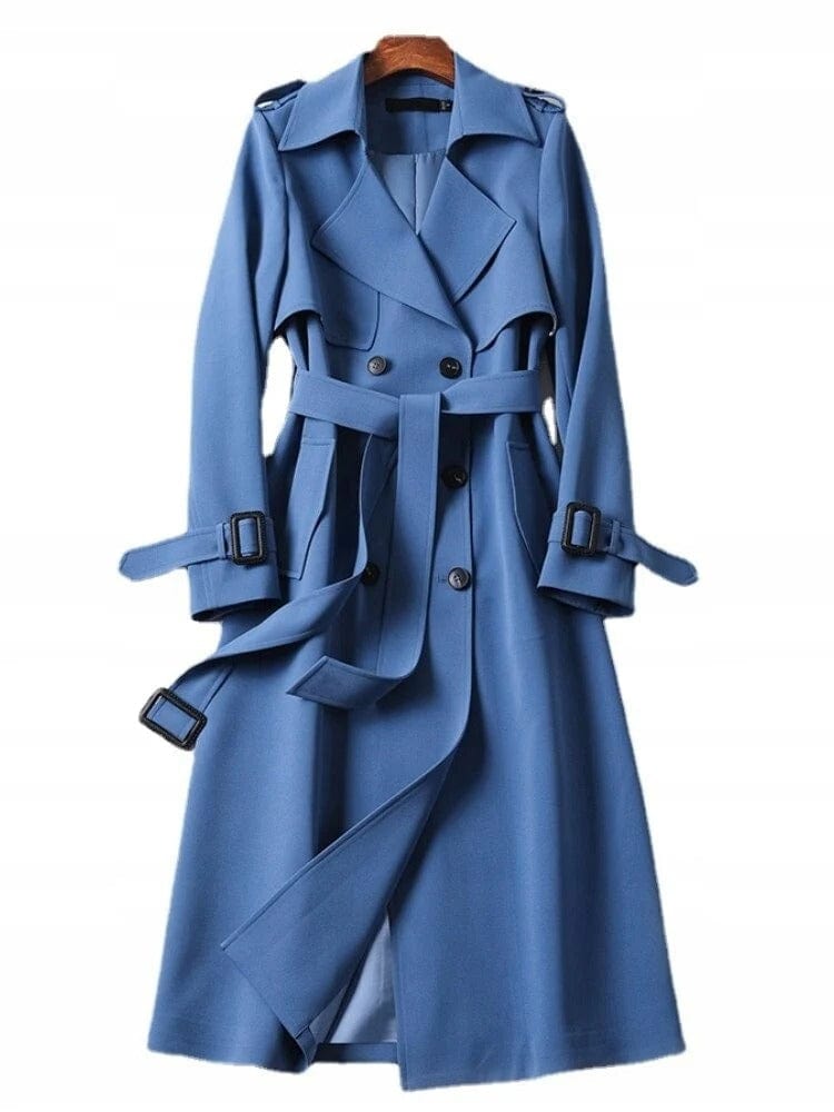 Marlow | Mulher Trench Coat Vintage Cintura Definida