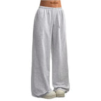 Calça Feminina Wide-Leg | Estilo Esportivo, Confortável | Cintura Alta