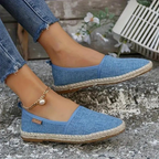 Rhea | Alpargatas Femininas Slip On Sola de Esparto