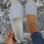 Rhea | Alpargatas Femininas Slip On Sola de Esparto