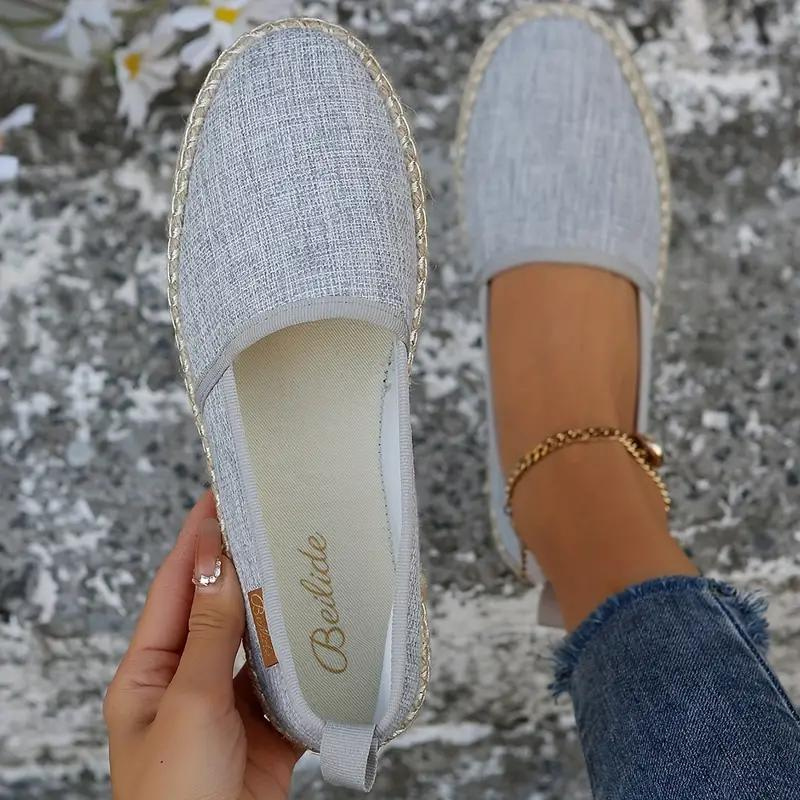 Rhea | Alpargatas Femininas Slip On Sola de Esparto