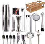 Kit de Bartender Profissional 23 Peças | Coqueteleira em Aço Inox | Hazel