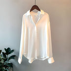 Marlowe | Mulher Blusa de Cetim Manga Longa