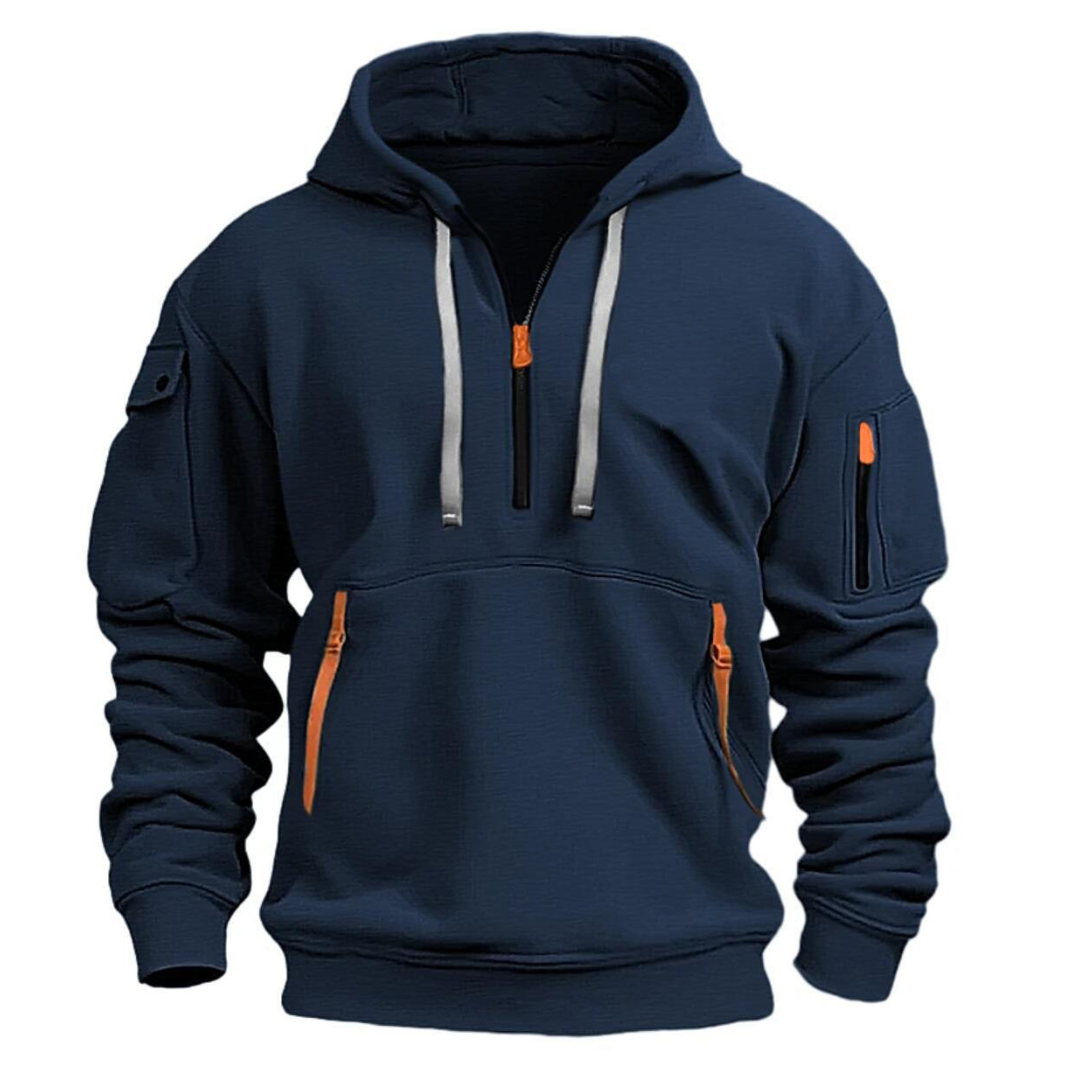 Jolie | Homem Hoodie com Bolsos com Fecho