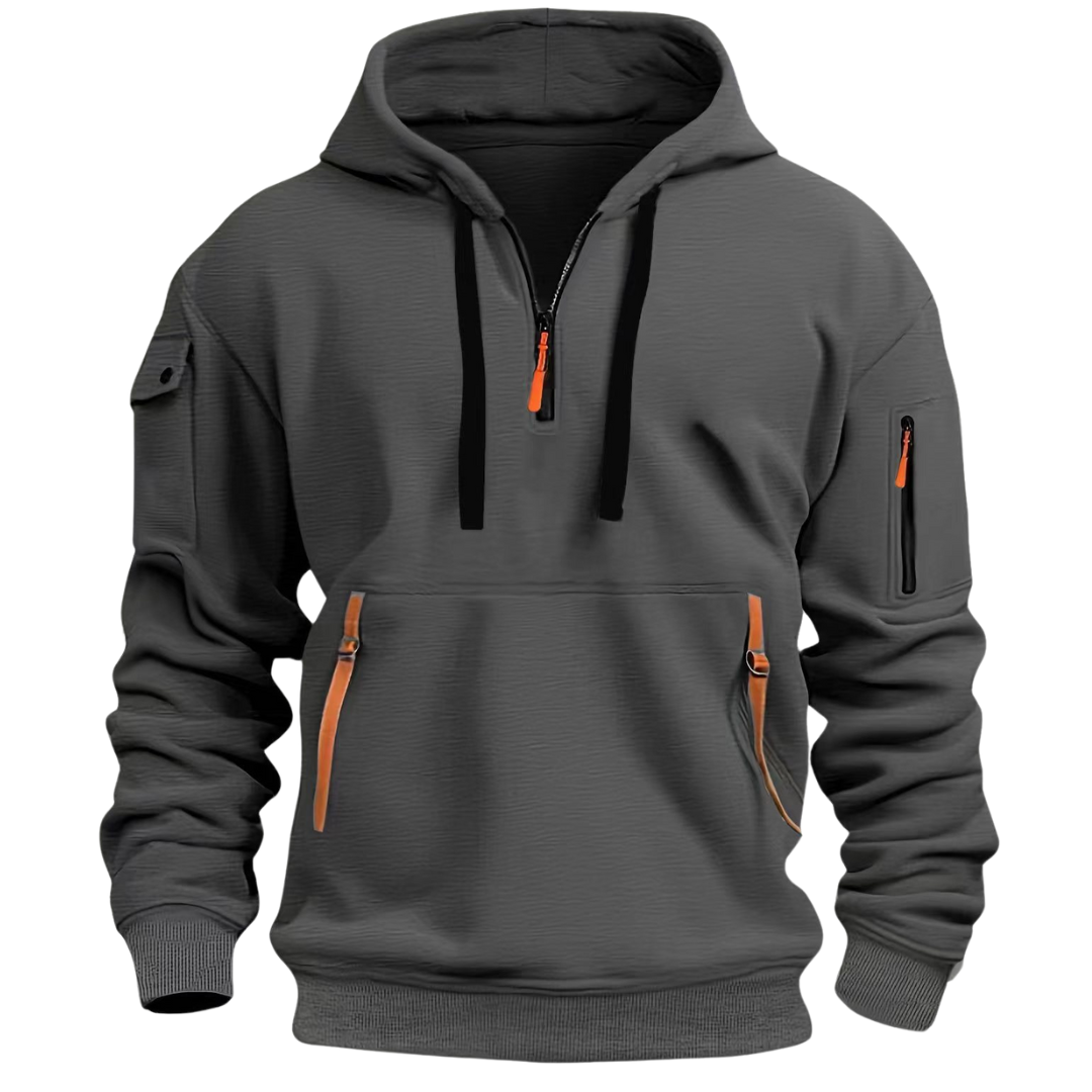 Jolie | Homem Hoodie com Bolsos com Fecho
