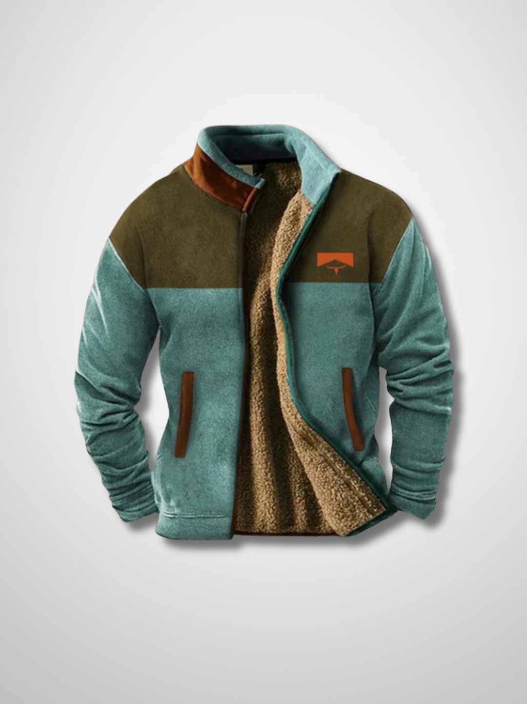 Vera | Homem Jaqueta Fleece Sherpa Zip Frontal