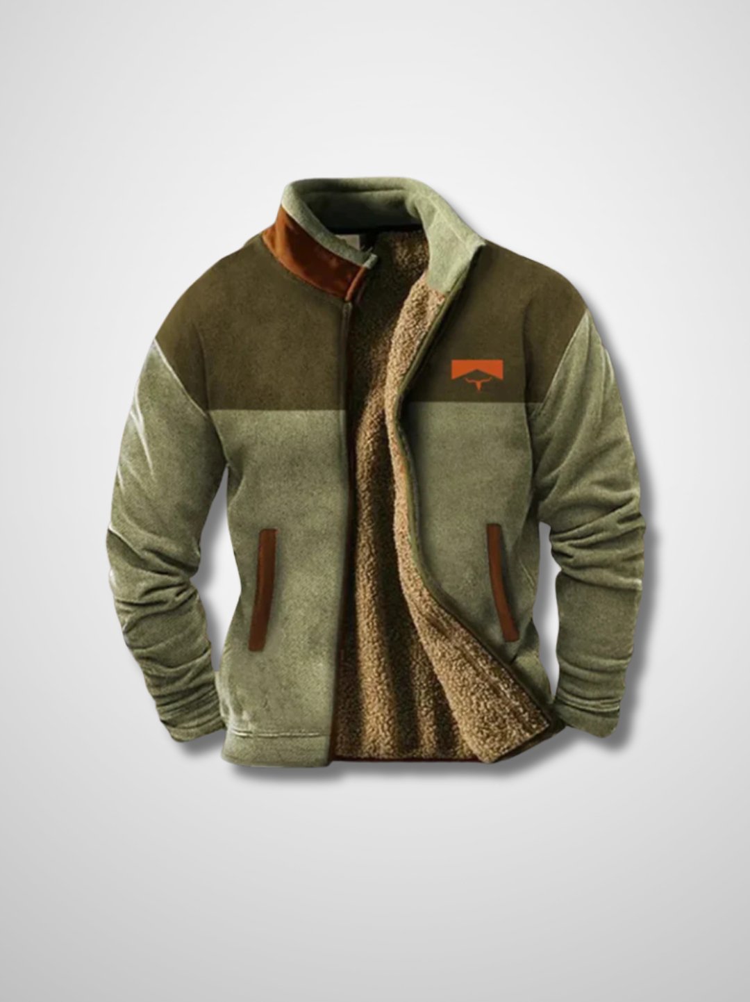Vera | Homem Jaqueta Fleece Sherpa Zip Frontal