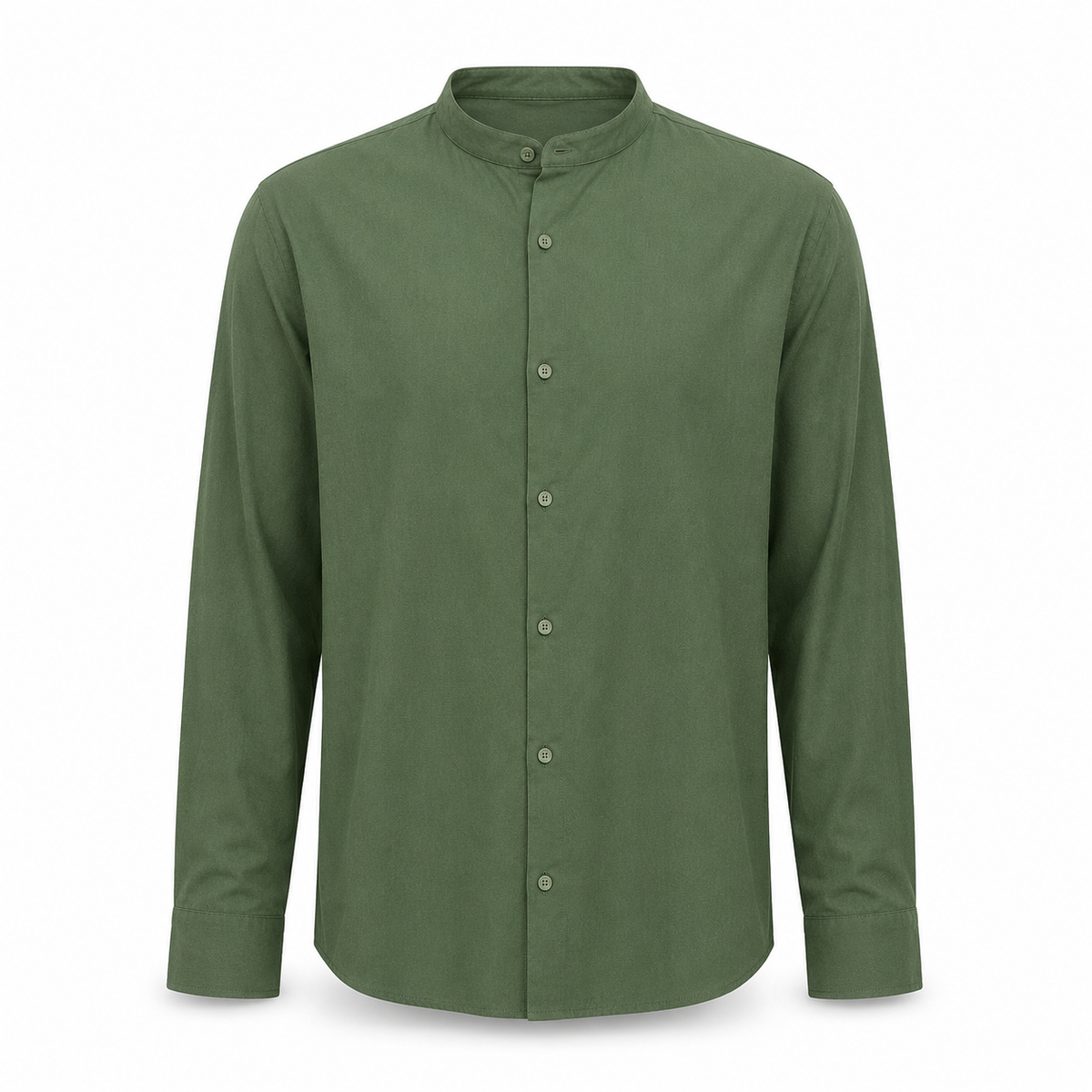 Camisa Masculina Manga Longa Respirável com Botões e Corte Confortável