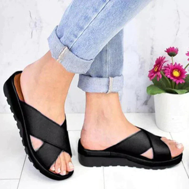 Sandálias Ortopédicas Femininas | Conforto e Suporte | Ouro, Prata, Verde, Preto
