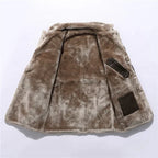 Esme | Casaco Trench Masculino com Gola de Pelos