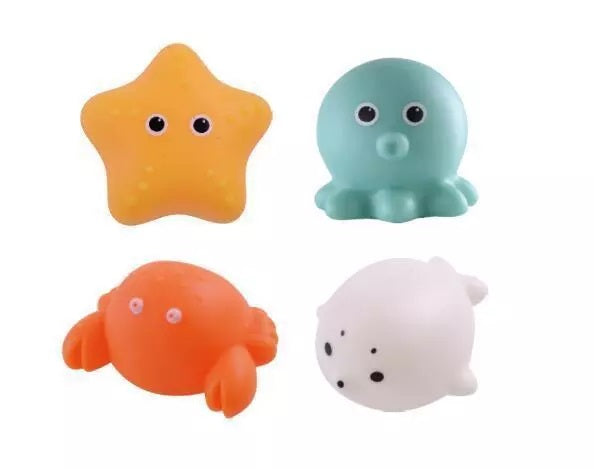 Brinquedos de Banho Luminosos | Animais para Bebé | Set com Rede Della
