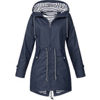 Impermeável Feminino | Capa de Chuva com Capuz | Leve, Elegante
