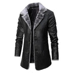 Esme | Casaco Trench Masculino com Gola de Pelos