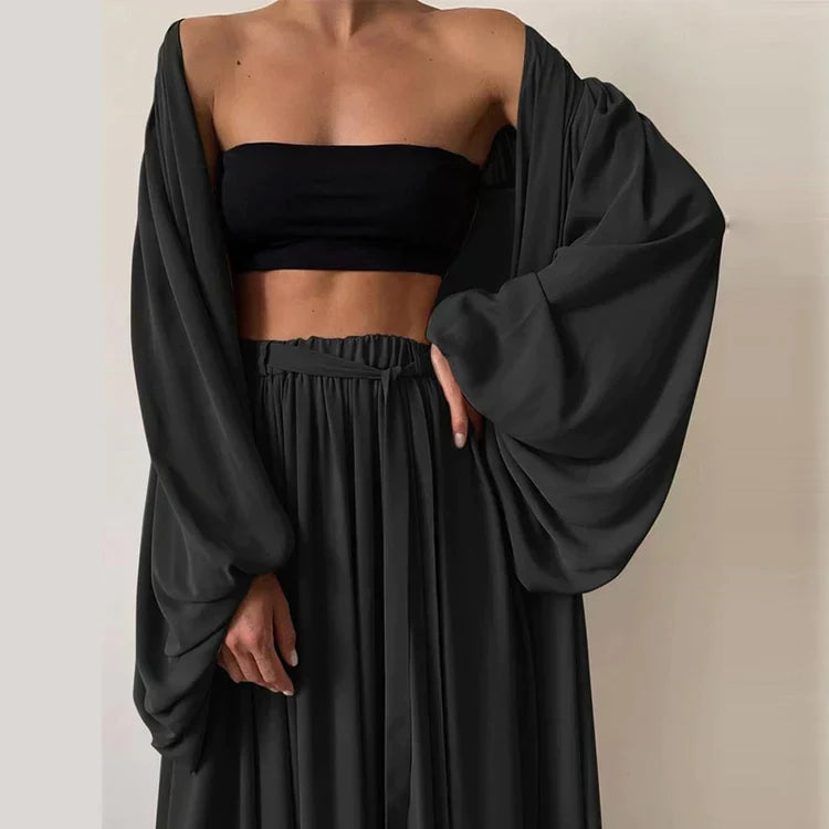 Nina | Conjunto Feminino 3 Peças Blazer Calça Top