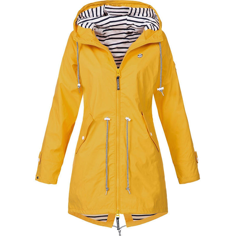 Impermeável Feminino | Capa de Chuva com Capuz | Leve, Elegante