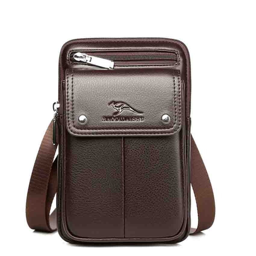Bolsa Crossbody Masculina Couro