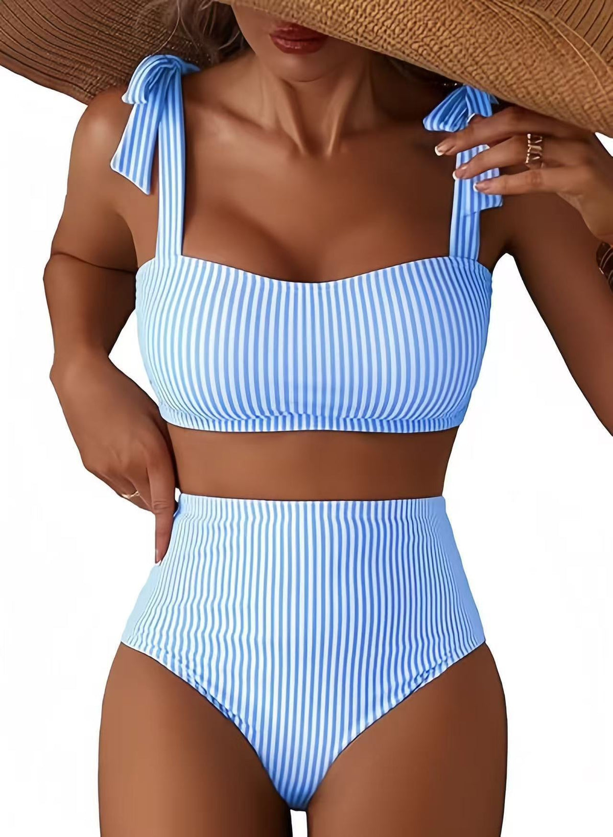 Conjunto Biquíni Feminino Adele | Cintura Alta, Detalhes em Laço
