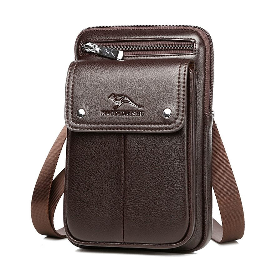 Bolsa Crossbody Masculina Couro