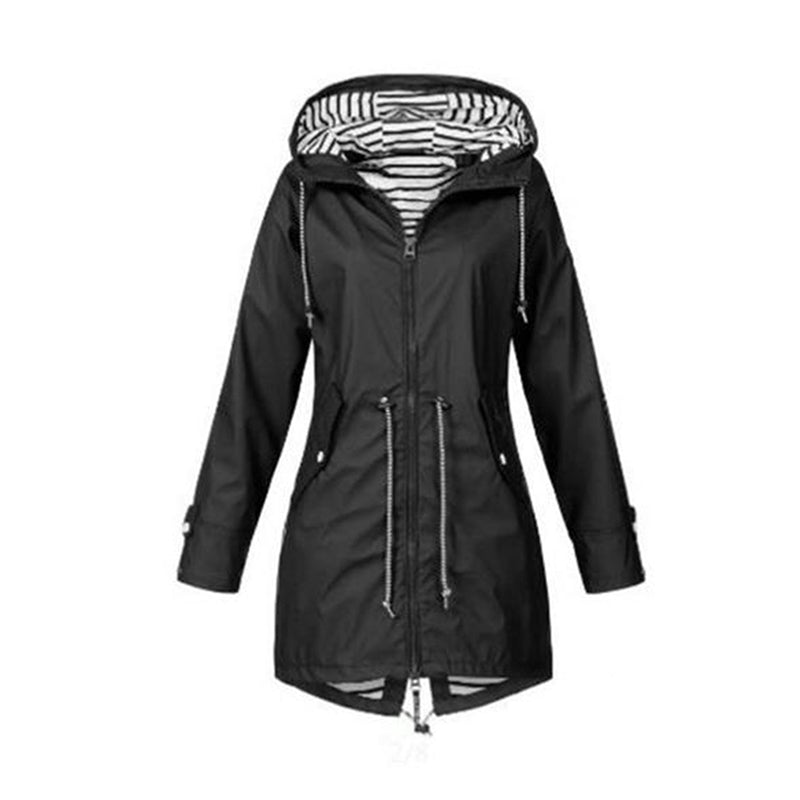 Impermeável Feminino | Capa de Chuva com Capuz | Leve, Elegante