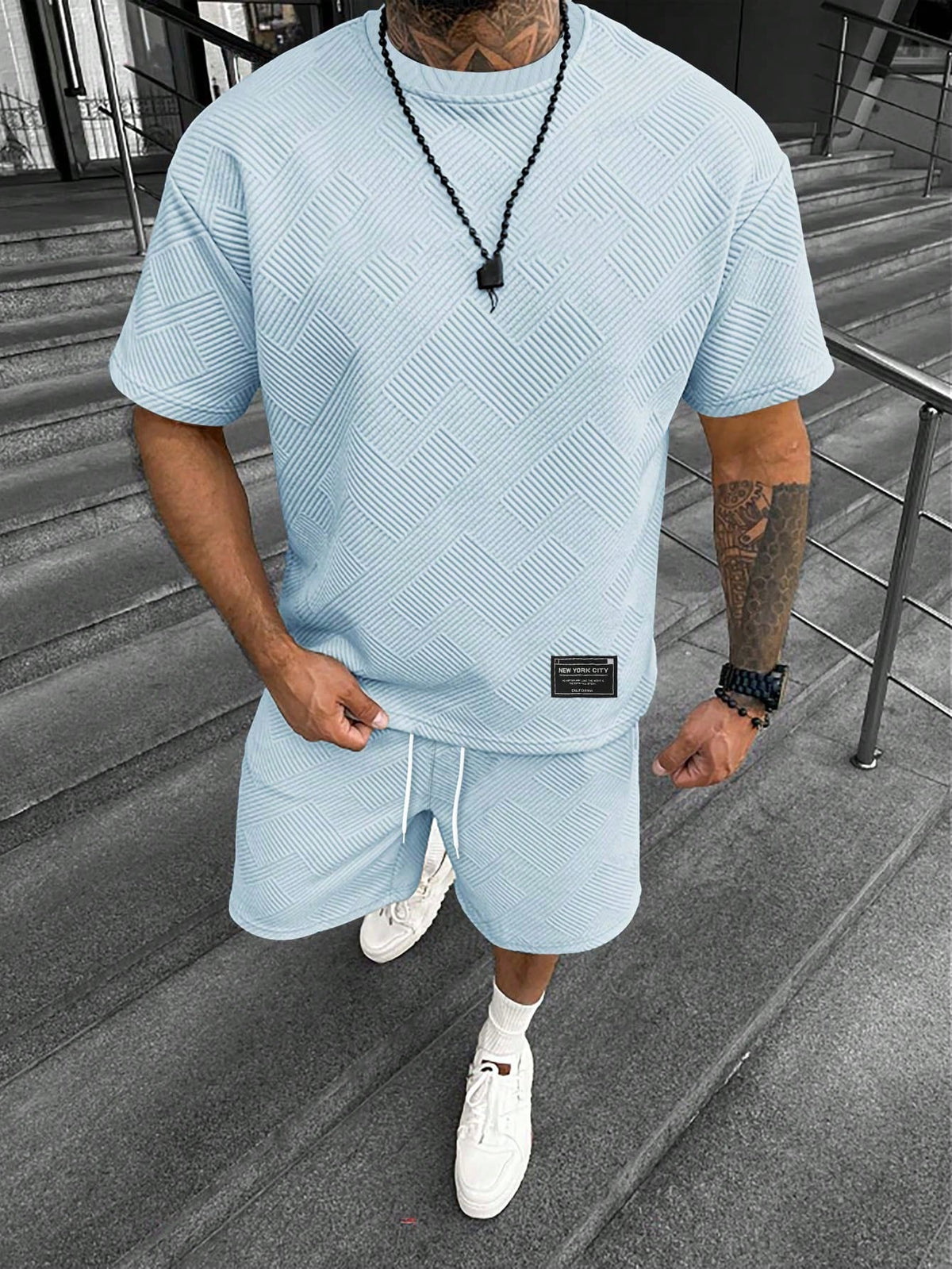 Ottavia | Conjunto Masculino Camiseta Oversized e Shorts Esportivos