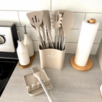 Posy | Conjunto de Utensílios de Cozinha em Silicone | 12 Peças, Resistente ao Calor | Cabo Inox