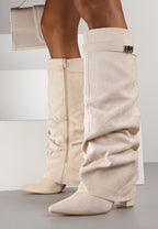 Botas Slouch Femininas | Bico Pontiagudo e Salto Baixo