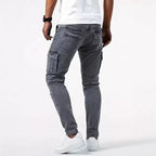 Yasmin | Calças Jeans Cargo Slim Fit Masculinas