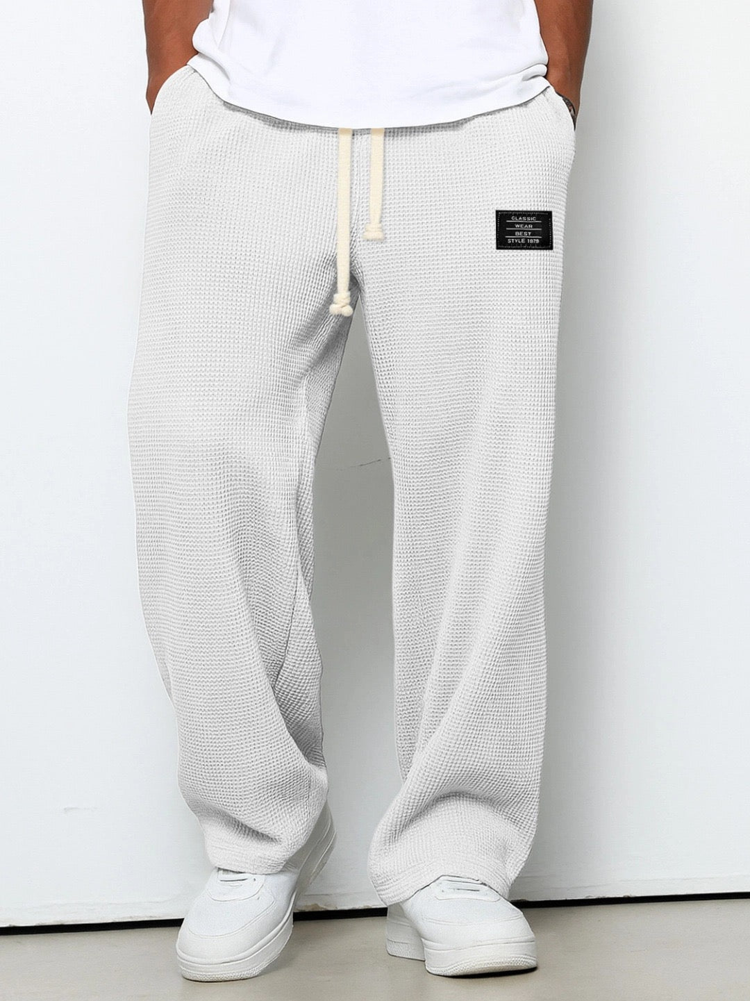 Elsa | Calças de Jogging Masculinas Waffle Knit Relaxed