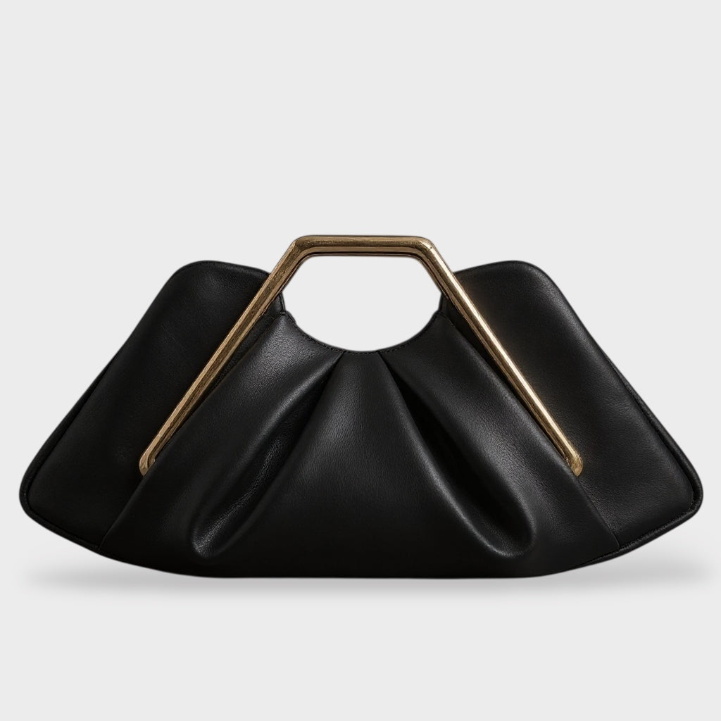 Nora | Bolsa Clutch Origami Pega Dourada Hexagonal