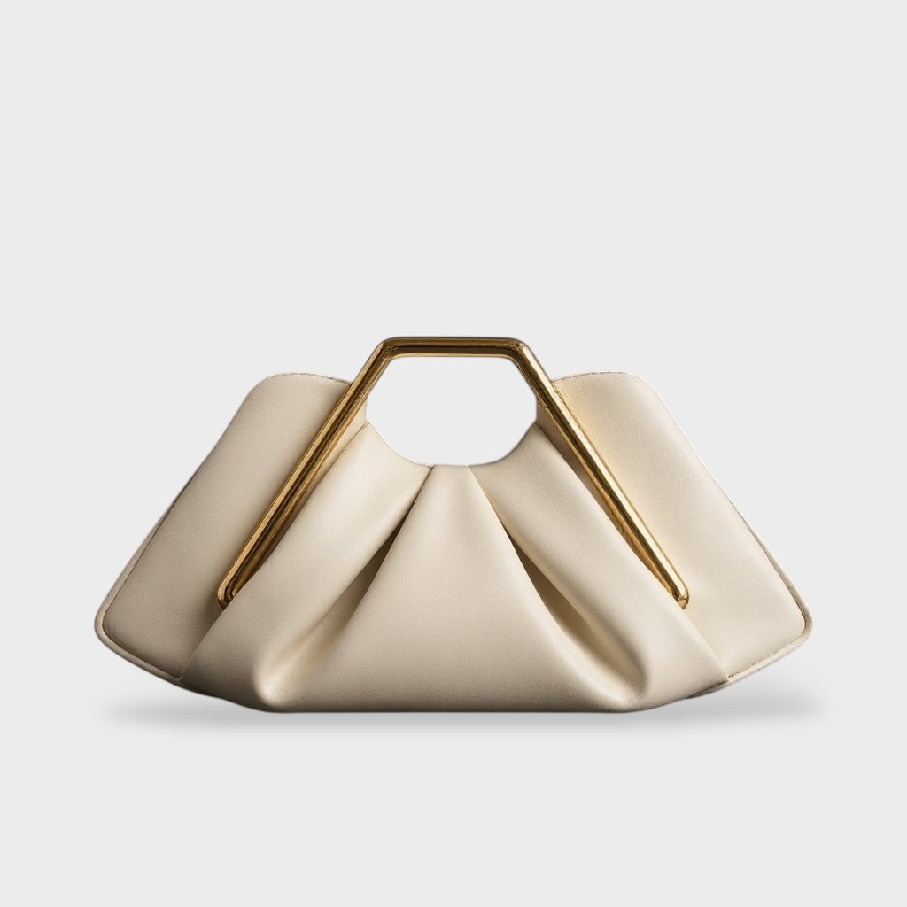 Nora | Bolsa Clutch Origami Pega Dourada Hexagonal