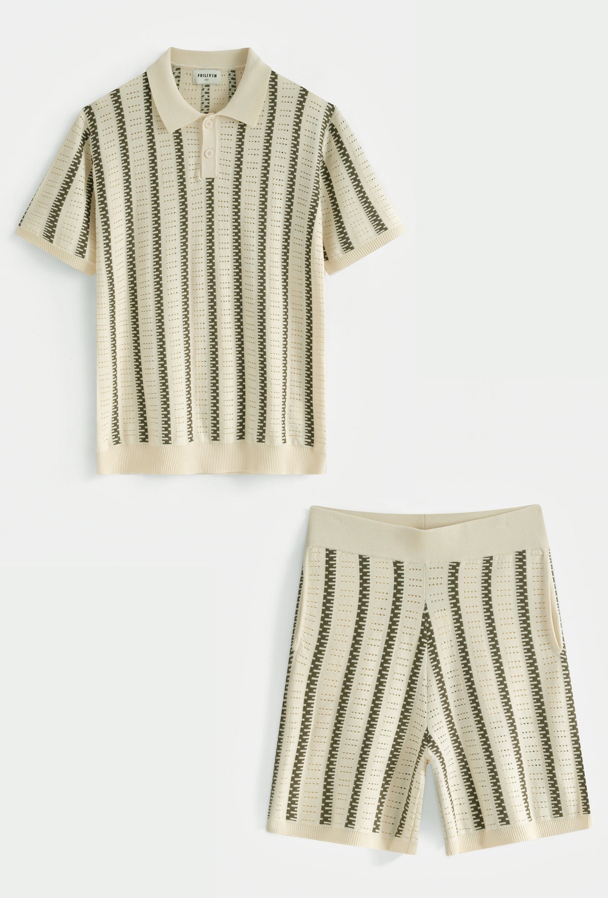 Conjunto de Shorts para Homem | Poló e Calças | Tecido Respirável