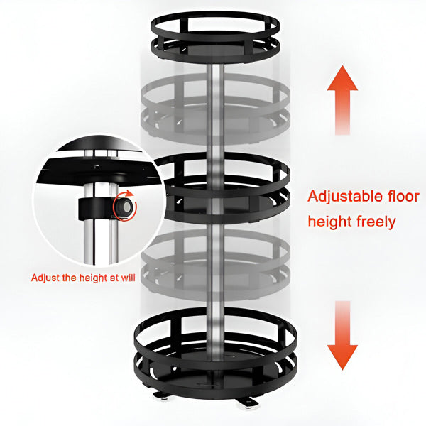 Solene | Organizador Giratório de Metal 3 Níveis | Armazenamento Vertical, 360°