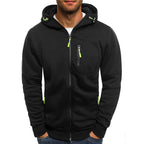 Solveig | Homem Hoodie com Fecho de Correr Casual