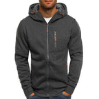 Solveig | Homem Hoodie com Fecho de Correr Casual