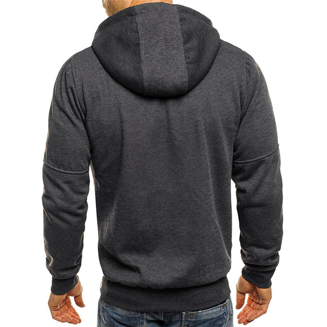 Solveig | Homem Hoodie com Fecho de Correr Casual