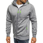 Solveig | Homem Hoodie com Fecho de Correr Casual