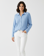 Rosalind | Cardigan Feminino Algodão Stretch Colarinho Ajustado